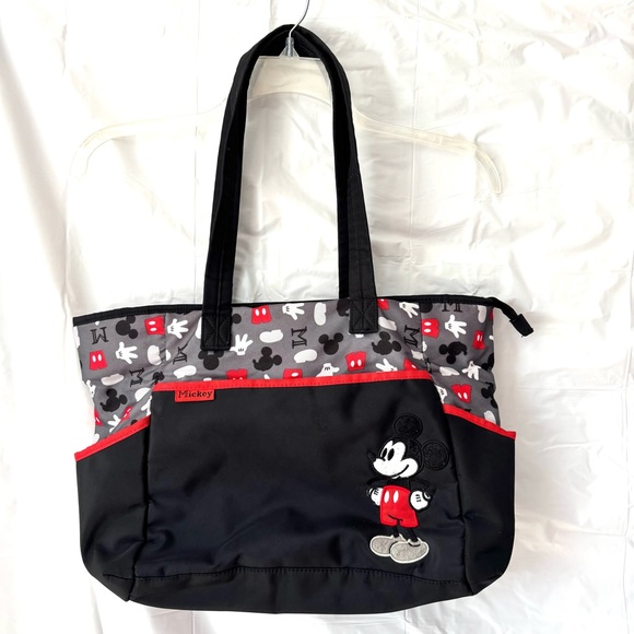 Disney Mickey Mouse Black and Red Tote Diaper Bag. Worn 1X - Picture 15 of 15